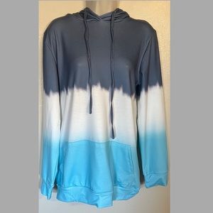 Women’s Navy/White/Light Blue Hoodie
